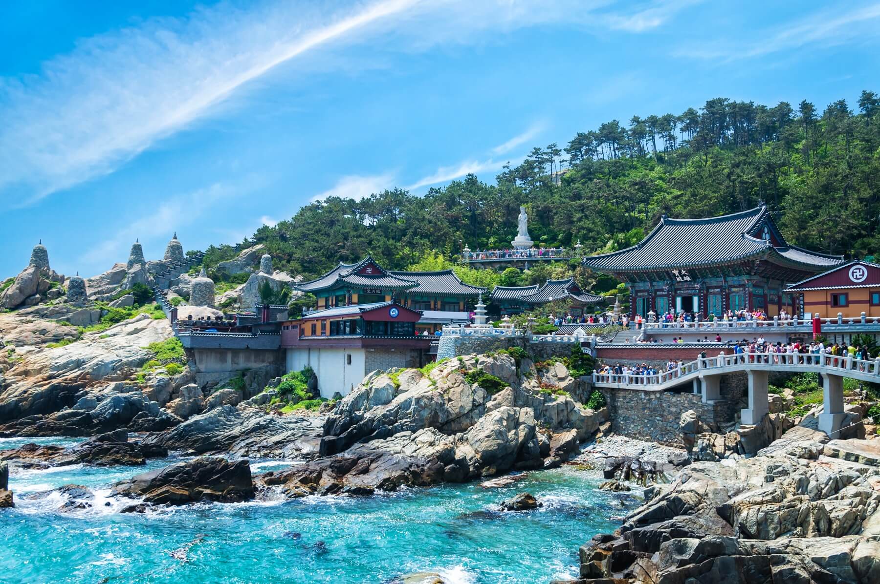Temple Haedong Yonggungsa : Monuments en Corée du Sud
